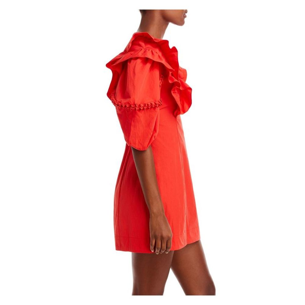 RHODE Red Ruffle Mini Dress - Picture 3 of 3